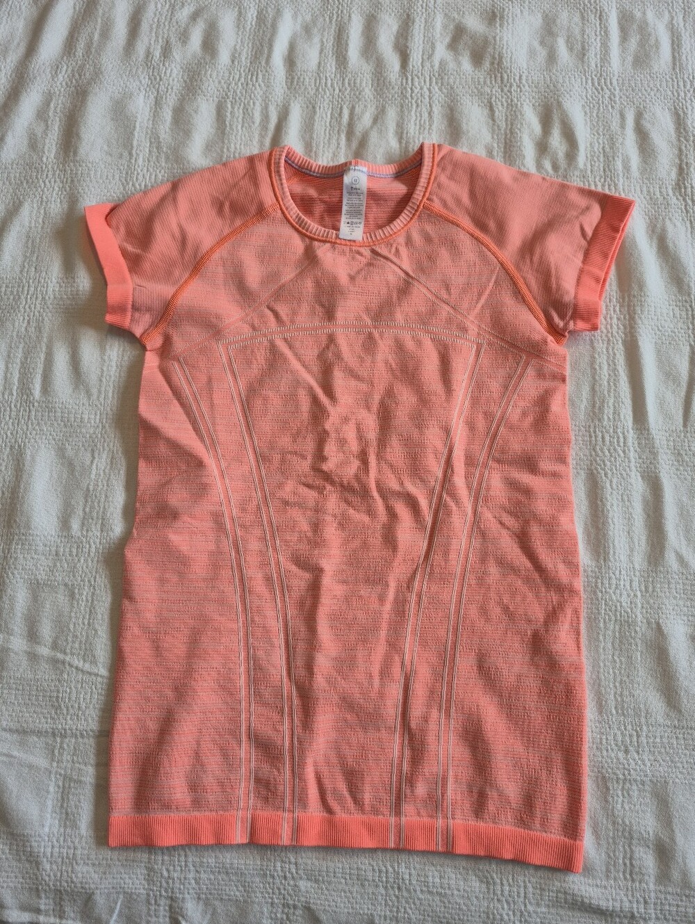 Ivivva girls size 12 neon orange short sleeve shirt EUC
